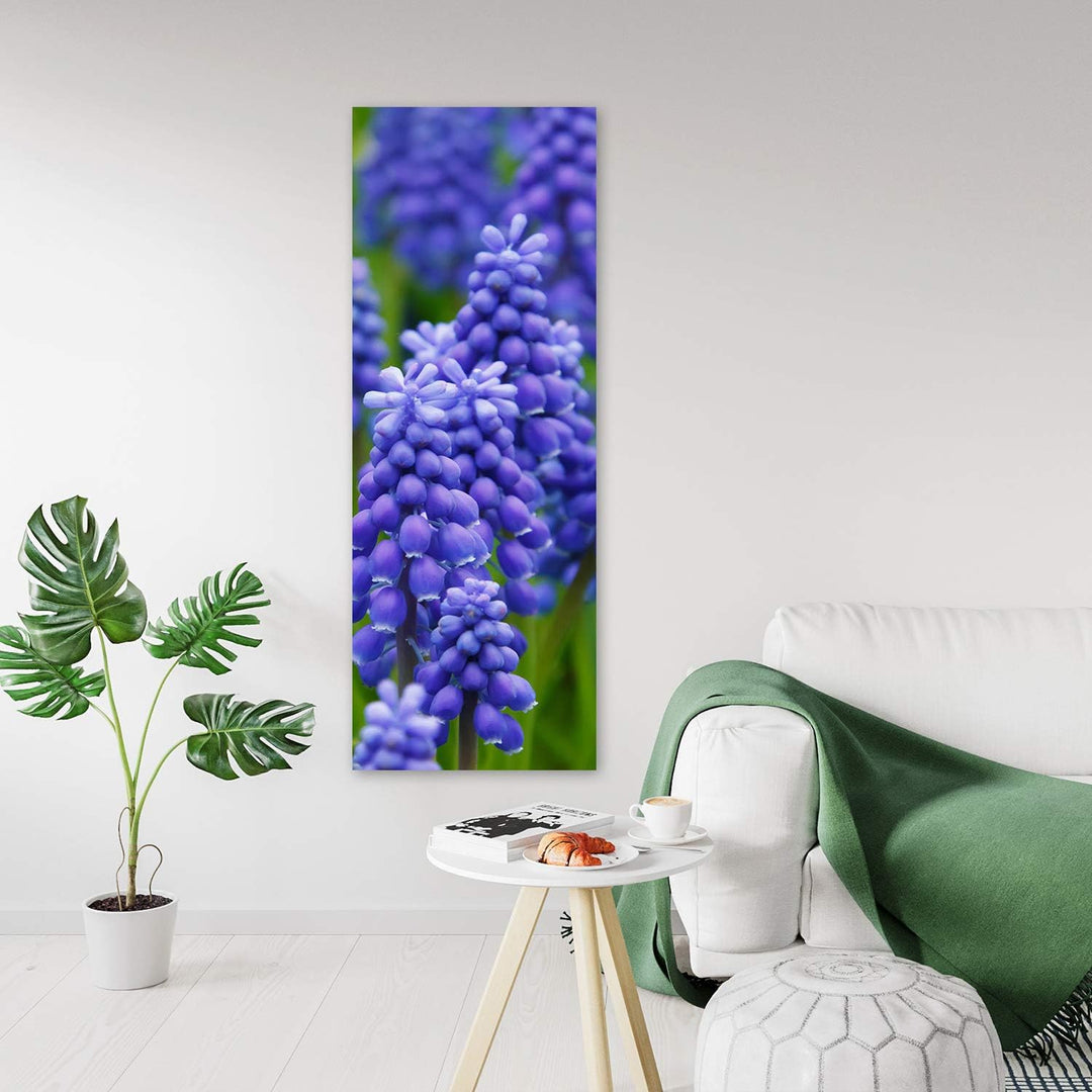 Feeby Wandbild Blumen Druckbild Leinwandbild abstrakt Violett 40x120 cm Leinwandbild 40x120 cm Viole