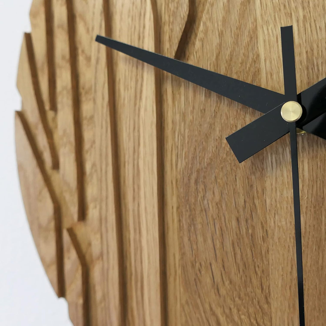 SENTOP Wanduhr aus Holz, Wanduhr aus Eiche, Moderne Wanduhr, Heimdekoration, Wanduhr aus echtem Eich