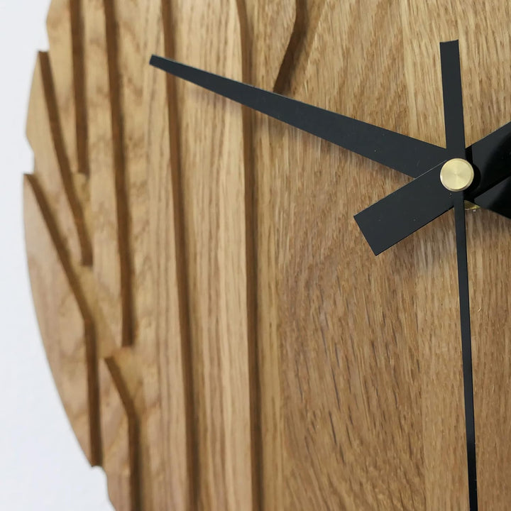 SENTOP Wanduhr aus Holz, Wanduhr aus Eiche, Moderne Wanduhr, Heimdekoration, Wanduhr aus echtem Eich