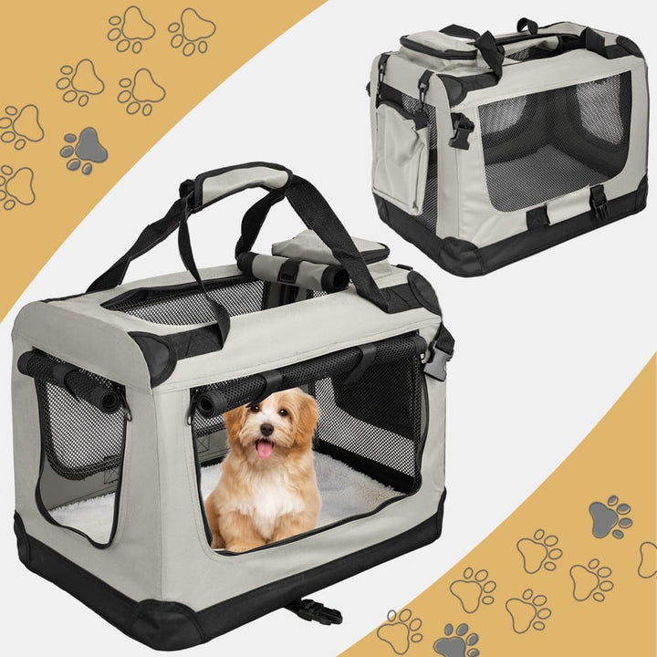 Faltbare Hundebox Transporttasche Transportbox Auto für Katze Hunde Grosse Kleine Box Bag Bed Decke