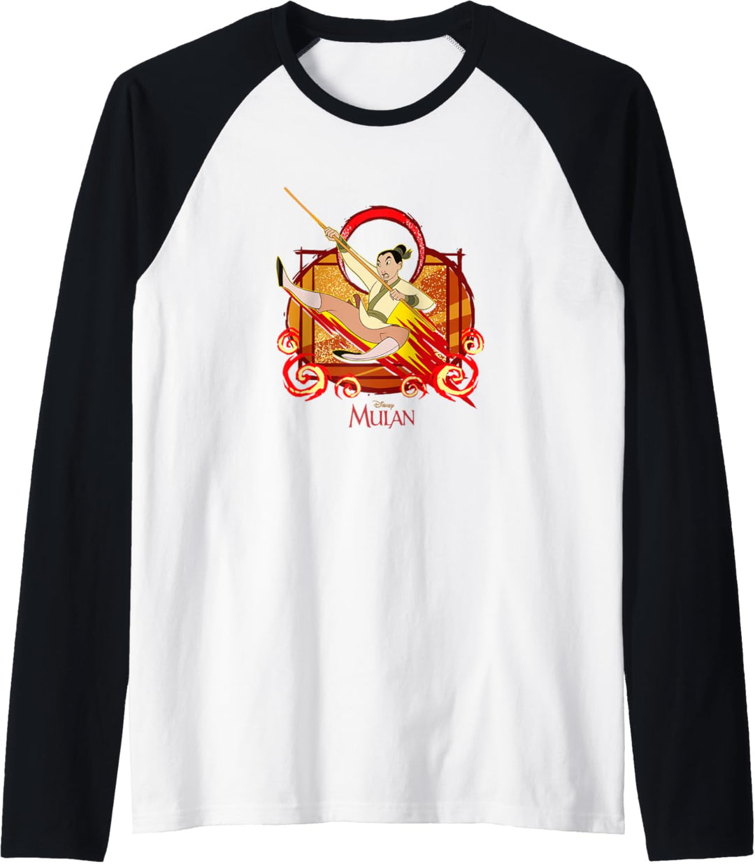 Disney Mulan Action Portrait Logo Raglan