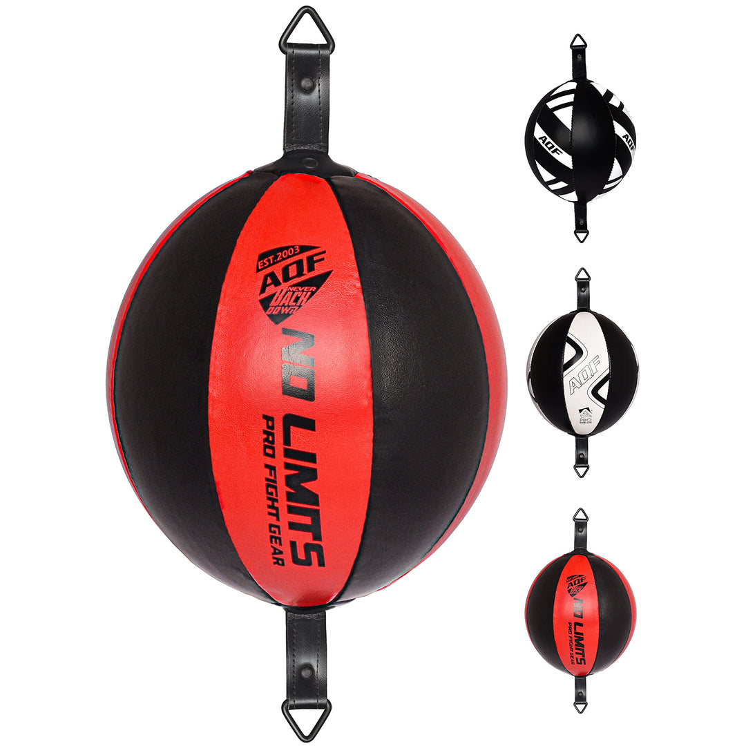 AQF Boxen Doppelendball Rex Leder Boxbirne Set MMA Punchingball Erwachsene Training Speedball Set Sc