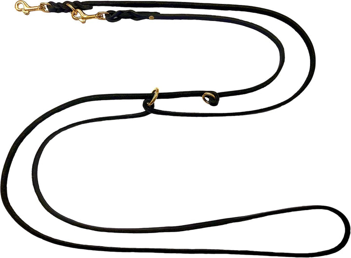 Hundeleine Fettleder Messing kleine Hunde/grosse Hunde 2m / 2,40m / 2,80m / 3,50m / 5m Doppelleine v