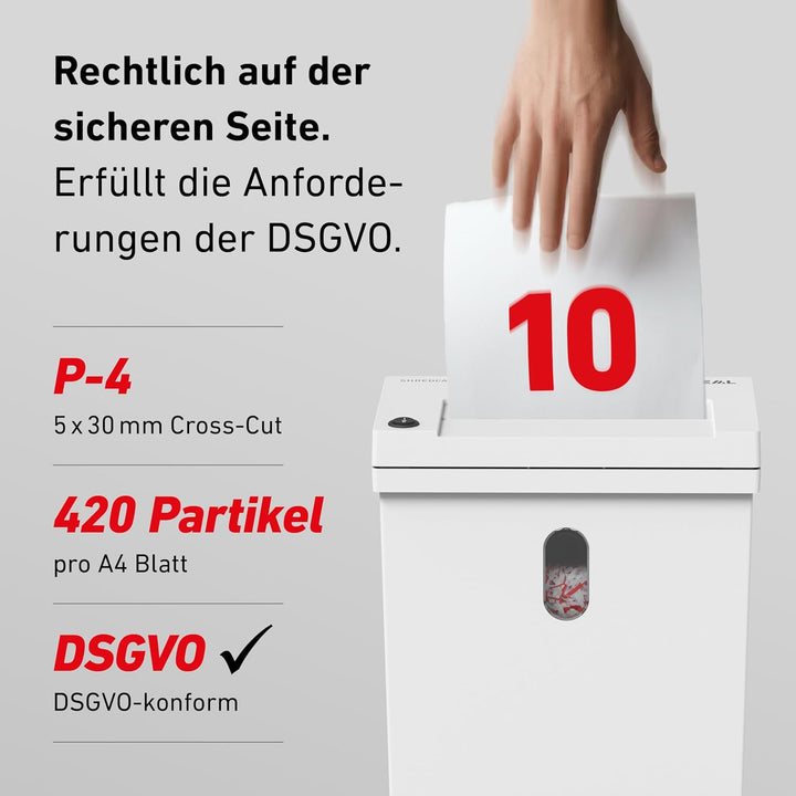 IDEAL Shredcat 8100 CC Aktenvernichter P4, 10–12 Blatt (70–80g/m²), leise, 20L, Partikelschnitt 5×30