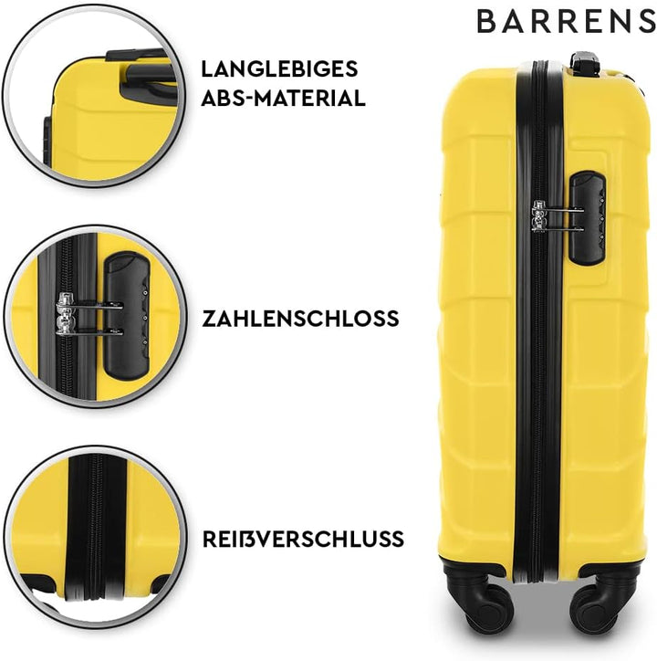 BARRENS Kabinenkoffer | Kabinengepäck | 55x40x20cm | 34 L | ABS-Material | Chiffrierschloss Reisekof