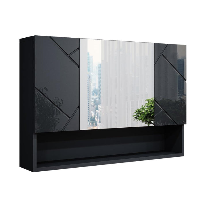 Vicco Bad Spiegelschrank Irma, Anthrazit Hochglanz, 80 x 55 cm