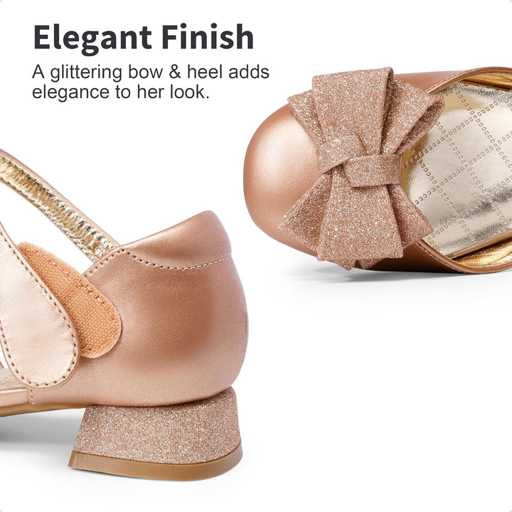 DREAM PAIRS Mädchen Ballerinas Prinzessin Schuhe Schulschuhe Party Hochzeitsschuhe Sommer mit Schlei