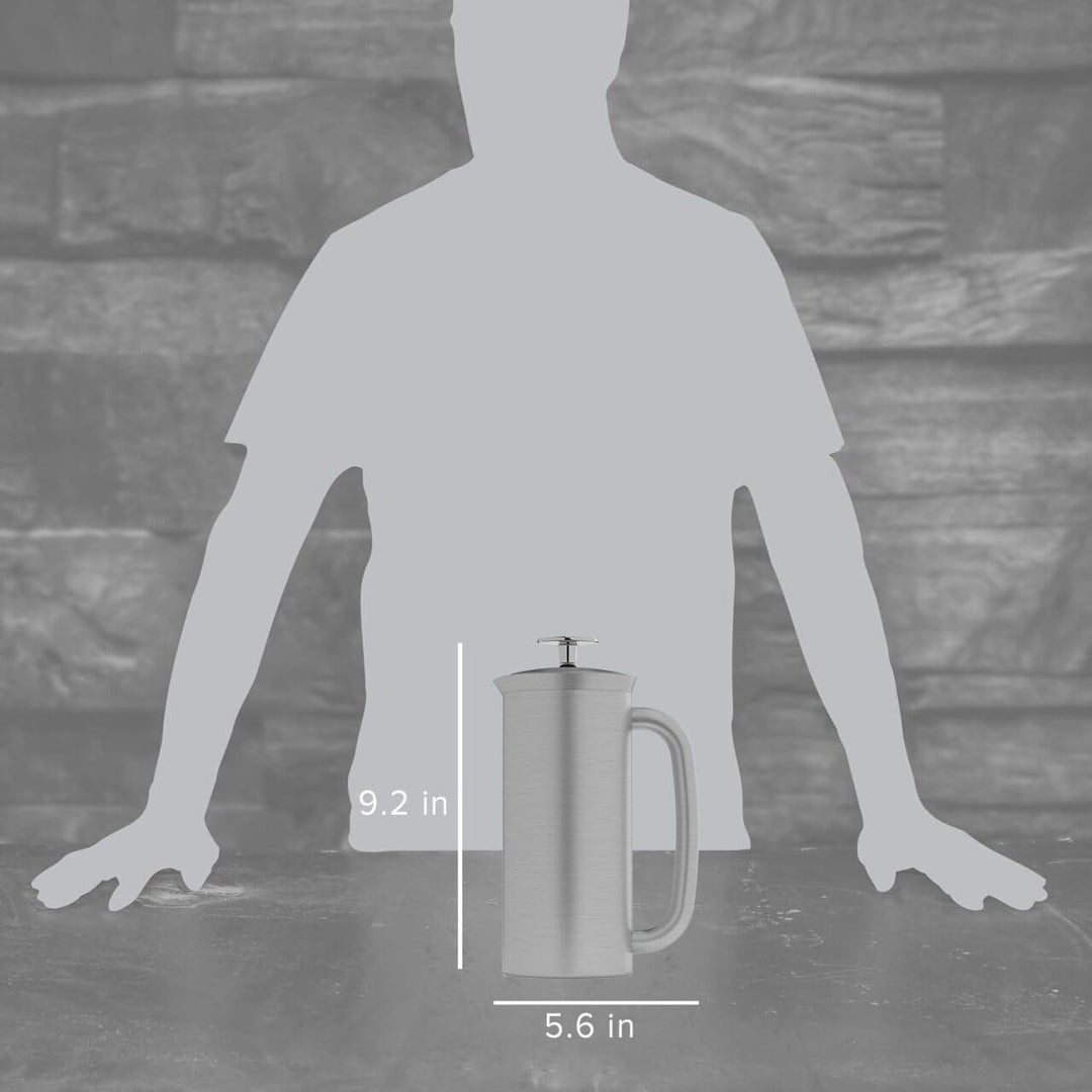 ESPRO 1118C2 Coffee Press P7-18 oz, Double Wall Vacuum Insulated, Brushed Stainless Steel, 530 ml 53