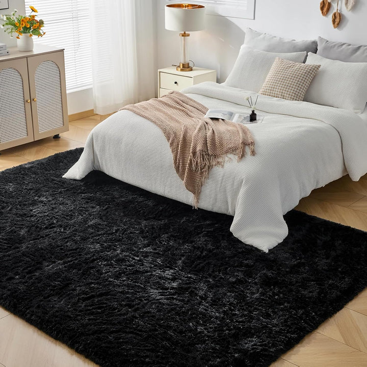 CHOSHOME Teppich Wohnzimmer Weich Shaggy Schlafzimmer Teppich Wohnzimmer Anti-Rutsch Unterseite Tepp