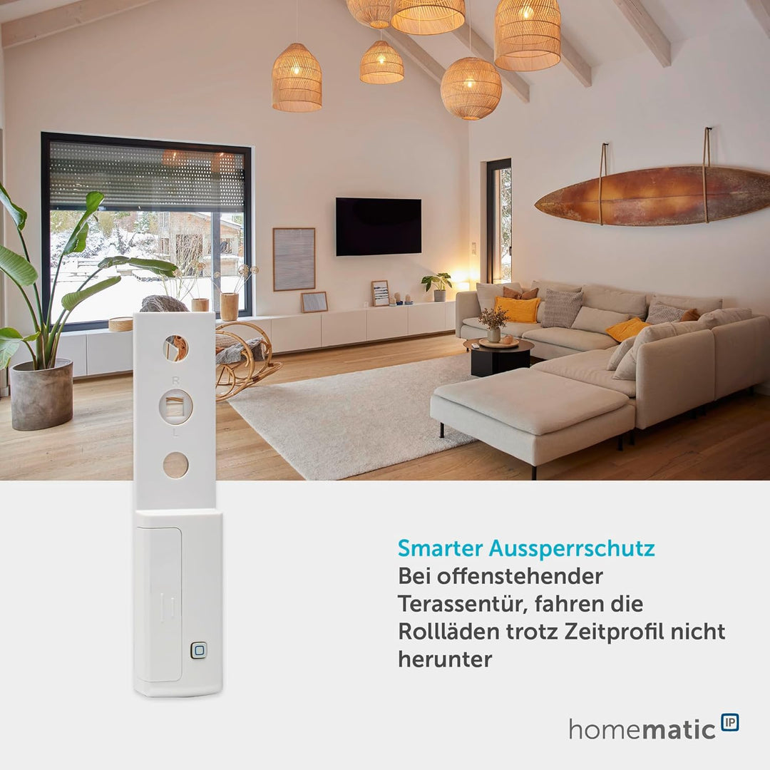 Homematic IP Smart Home Fenstergriffsensor, weisse + Silberne Abdeckung, digitaler Sensor zum effizi