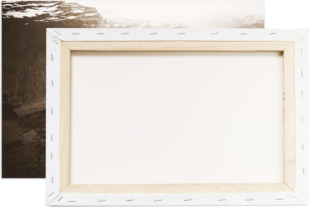 deyoli Yoga im Herzen Mutternatur Format: 80x60 Effekt: Sepia als Leinwandbild, Motiv fertig gerahmt