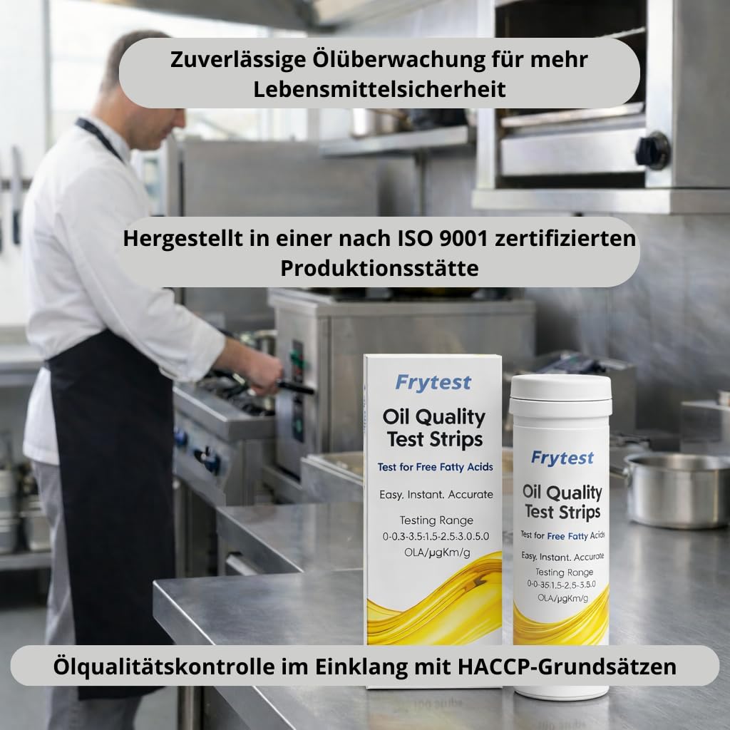 Öl-Teststreifen – schnelle FFA-Kontrolle – optimale Qualität – 100 Stück
