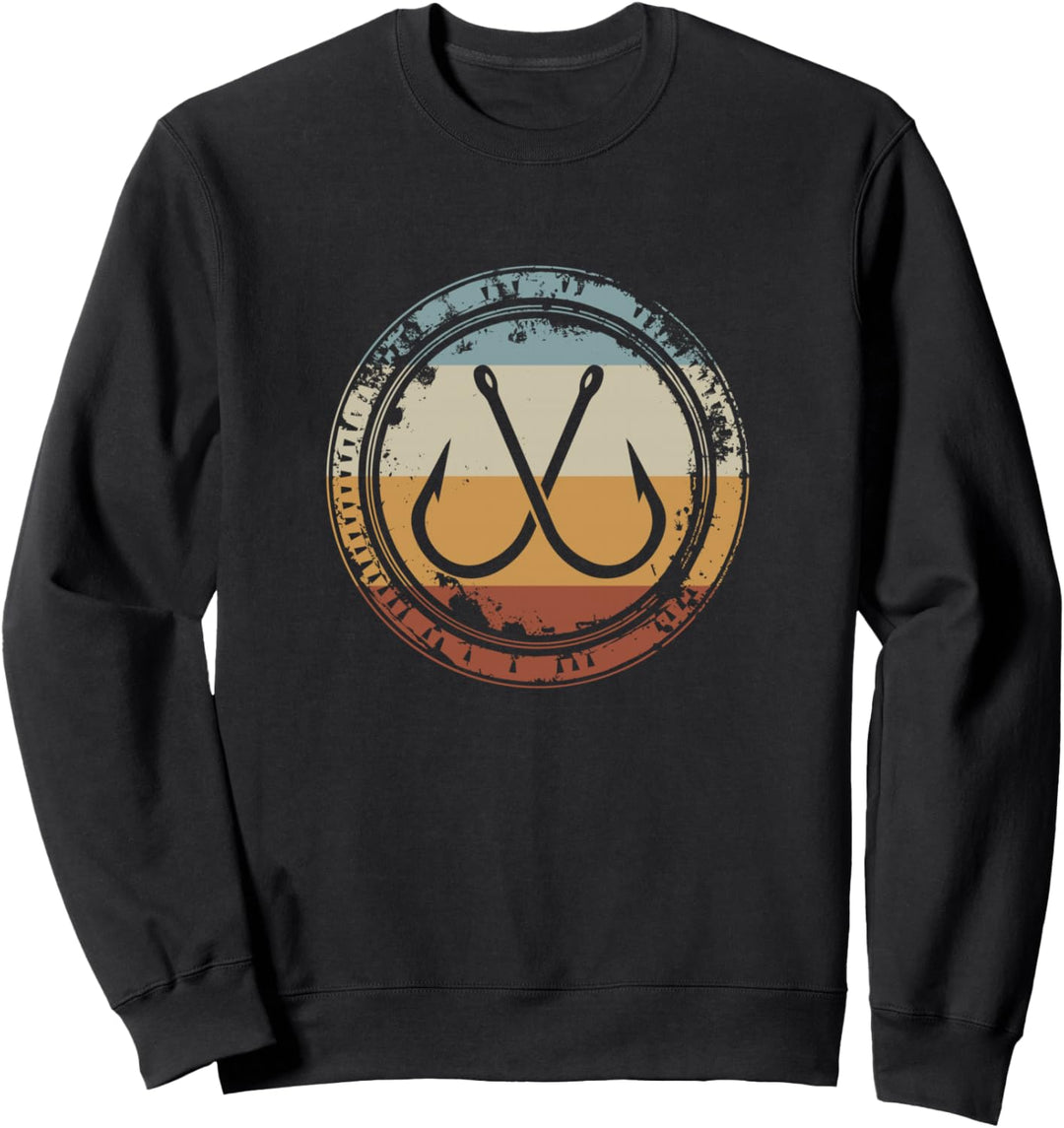 Fischen Angelhaken Vintage für Fischer Angler Sweatshirt