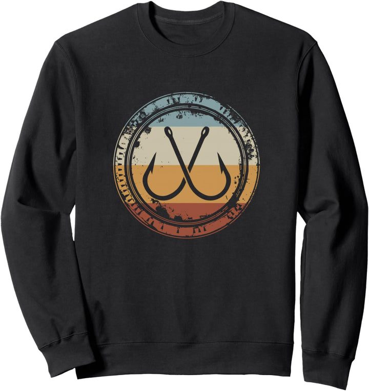 Fischen Angelhaken Vintage für Fischer Angler Sweatshirt