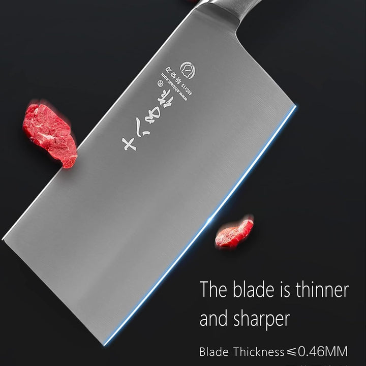 SHI BA ZI ZUO Chinesisches Gemüsemesser 7-Zoll-Slicer-Messer mit Stahlgriff Küchenmesser zum Schneid