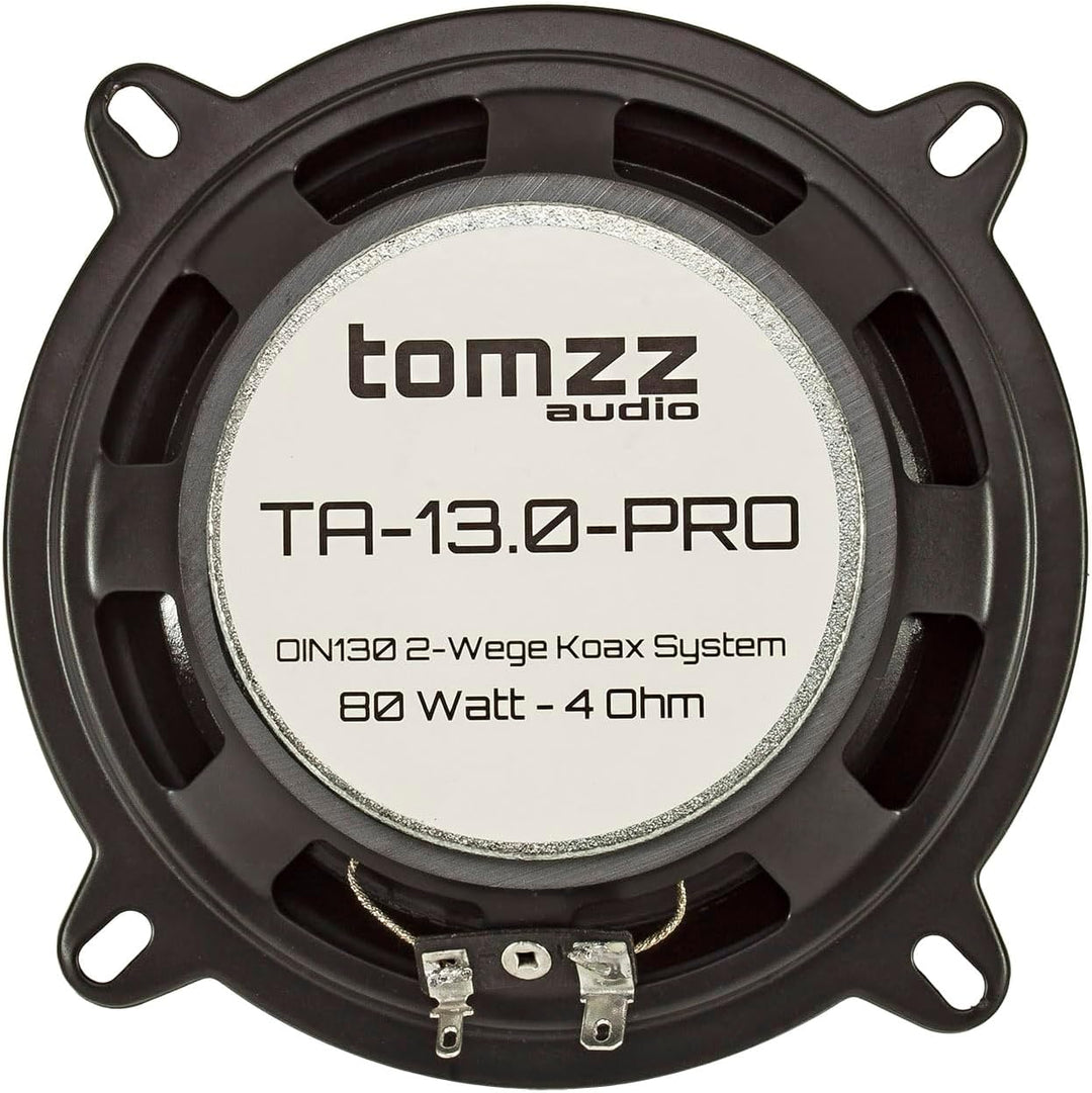 tomzz Audio 4000-997-1 TA 13.0-Pro Koaxial 2-Wege Lautsprecher Set 130mm 50 Watt Lautsprecher Satz