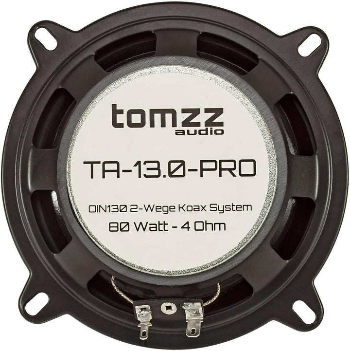 tomzz Audio 4000-997-1 TA 13.0-Pro Koaxial 2-Wege Lautsprecher Set 130mm 50 Watt Lautsprecher Satz