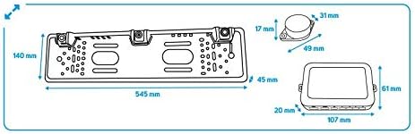 Kamera und Rückfahrsensor auf Kennzeichenhalter H4WIFI BEEPER, H4wifi