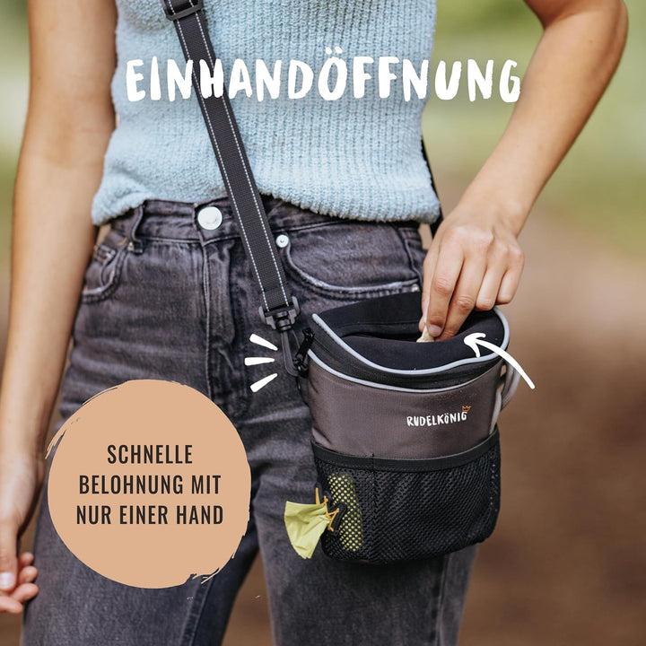 Rudelkönig Leckerlitasche für Hunde - Praktische Gassi Tasche Hund für das Hundetraining - Leckerlib