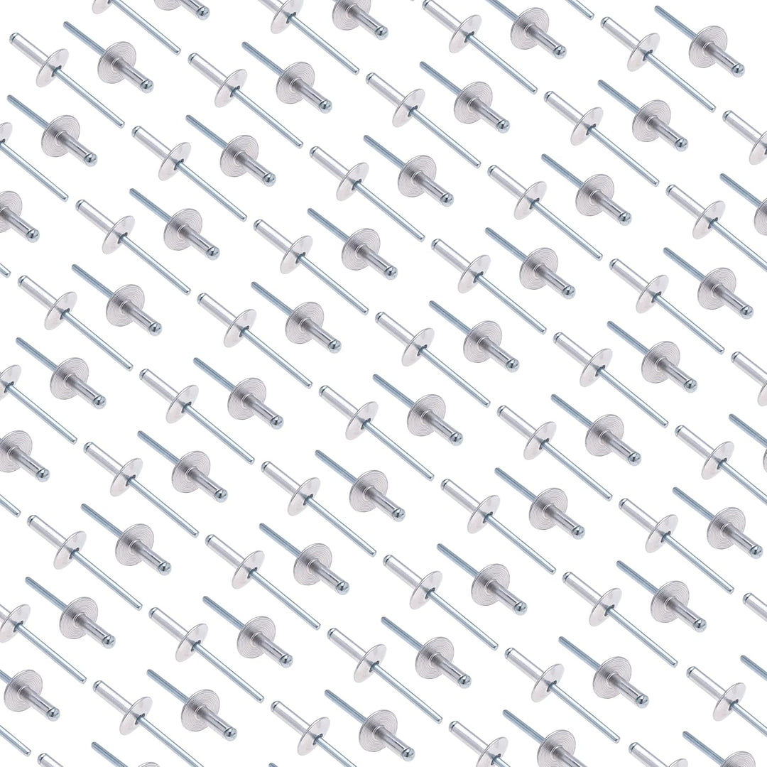 4.8mm x 10mm Legierungsnieten mit grossem Kopf, 250 Pack – Nieten für Metall, Blindniet, Kuppelkopfn