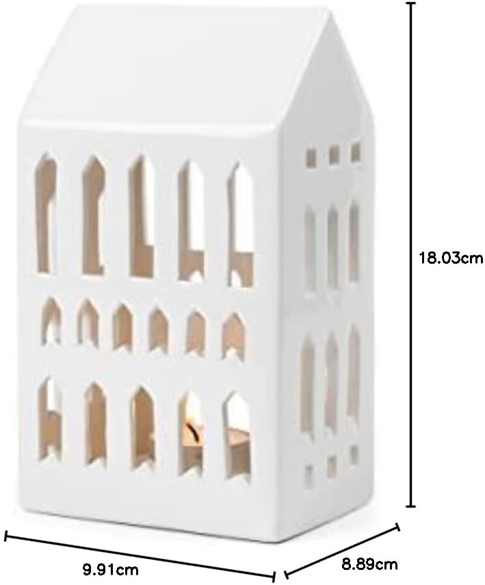 Kähler Lichthaus Church Urbania Sammlerobjekt dänisches Design, Weiss 10 x 18 cm, 10 x 18 cm