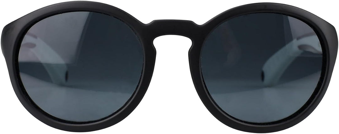 Pan2Kids Kinder-Sonnenbrille, 2-5 Jahre, Panto-Design, UV-Schutz, polarisiert, Black And White