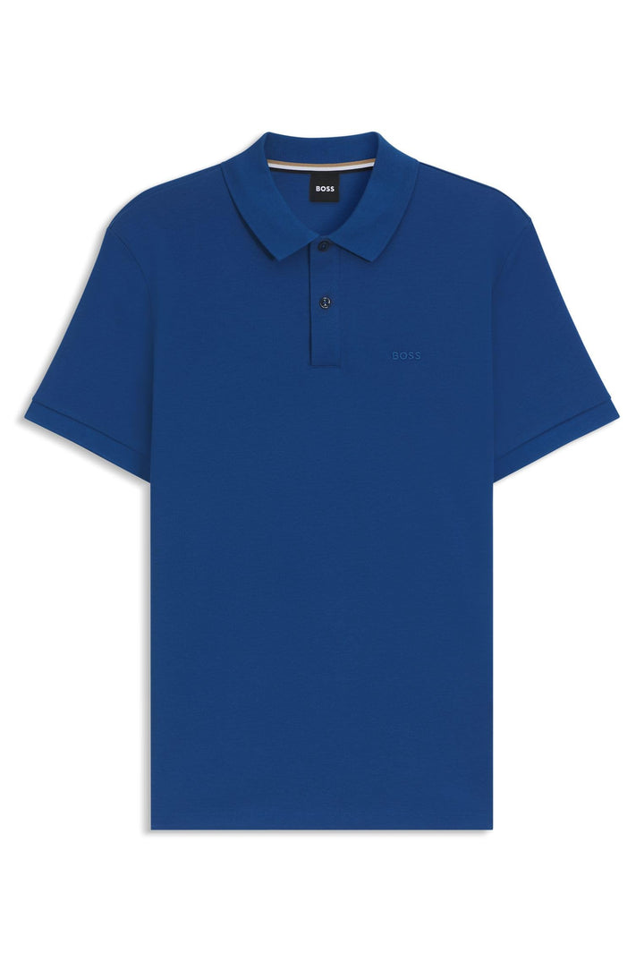 Pallas Poloshirt Aus Baumwoll-piqué Mit Logo-Details S Blau Neun, S Blau Neun