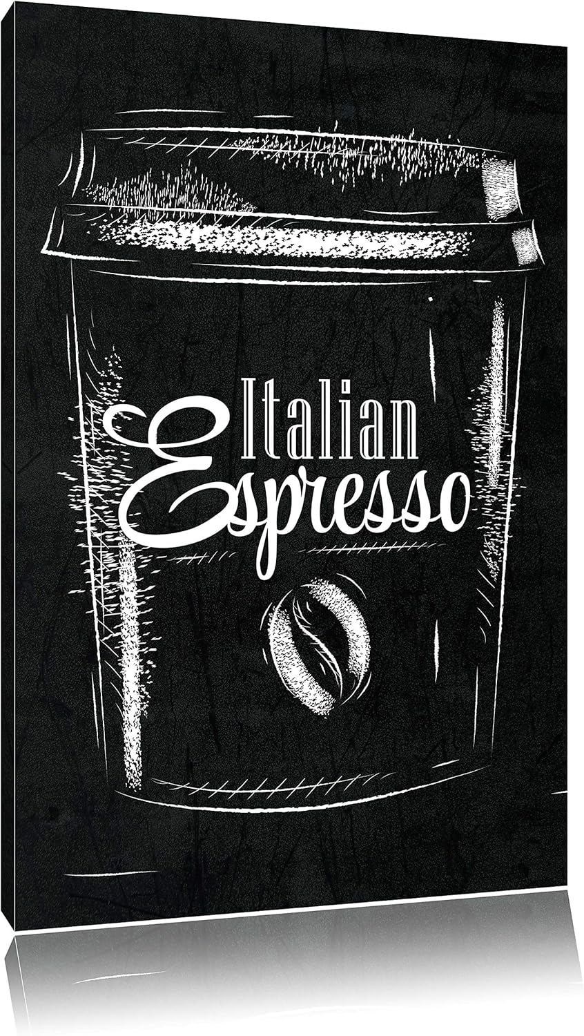 Pixxprint Italian Espresso als Leinwandbild/Grösse: 100x70 / Wandbild/Kunstdruck/fertig bespannt 70x