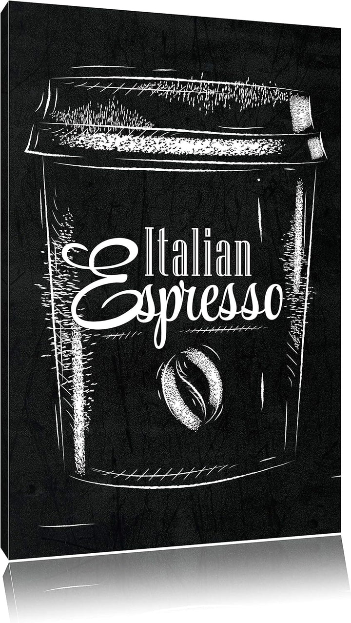 Pixxprint Italian Espresso als Leinwandbild/Grösse: 100x70 / Wandbild/Kunstdruck/fertig bespannt 70x
