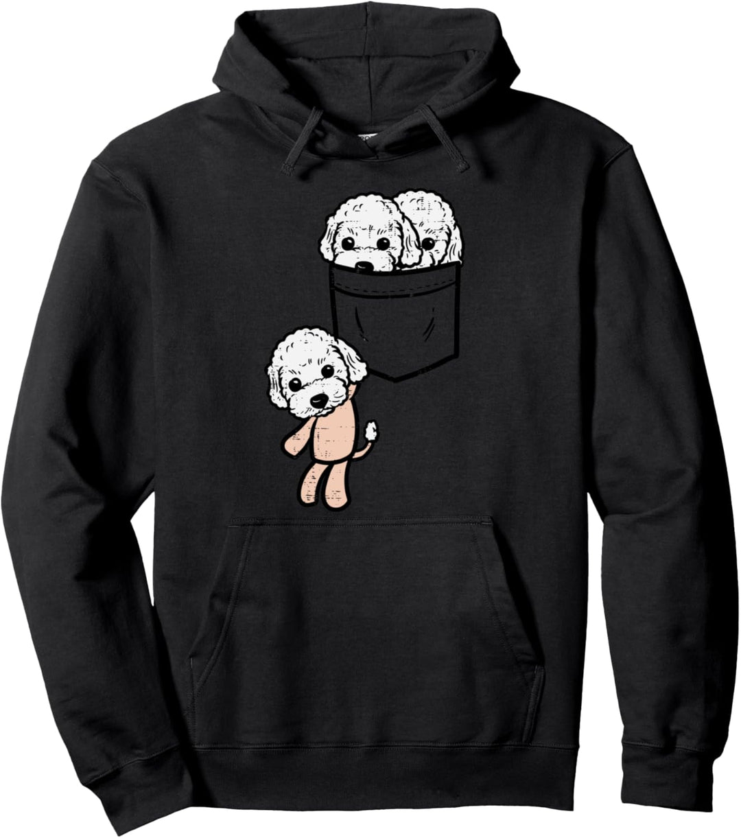 Poodles In Your Pocket Cute Animal Pet Dog Lover Owner Gift Pullover Hoodie