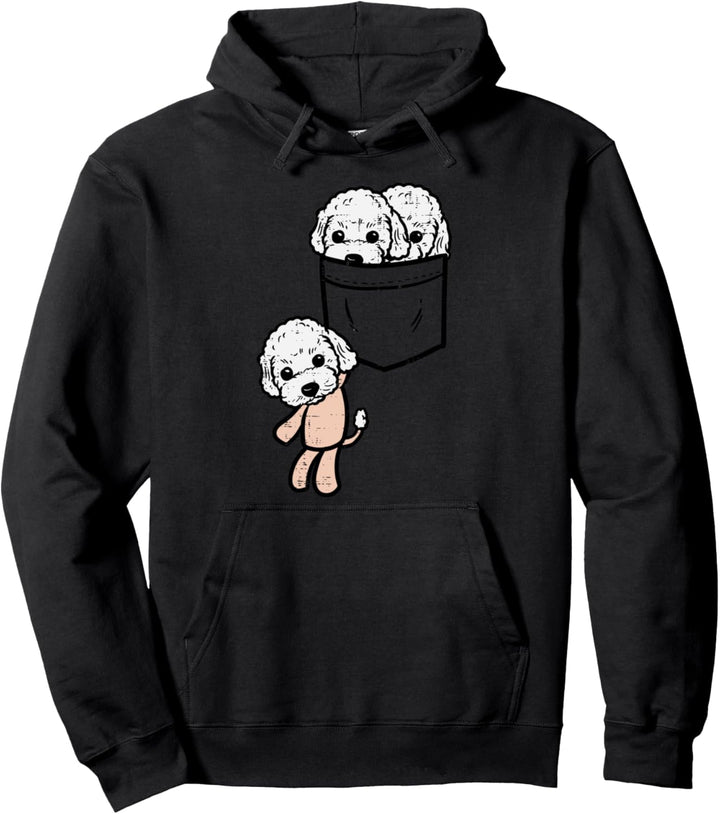 Poodles In Your Pocket Cute Animal Pet Dog Lover Owner Gift Pullover Hoodie