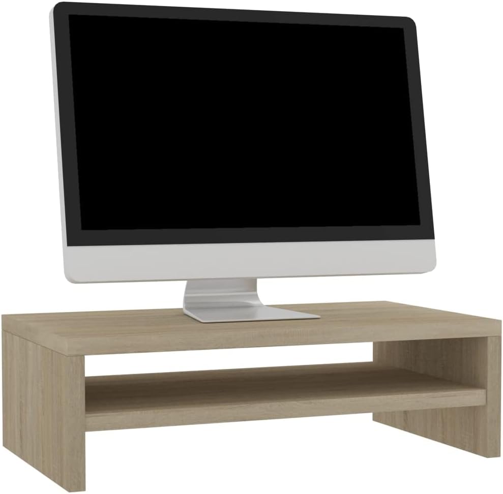 42x24x13 cm Monitorständer Sonoma-Eiche Holzwerkstoff MonitorerhöHung BildschirmerhöHung Monitor Stä