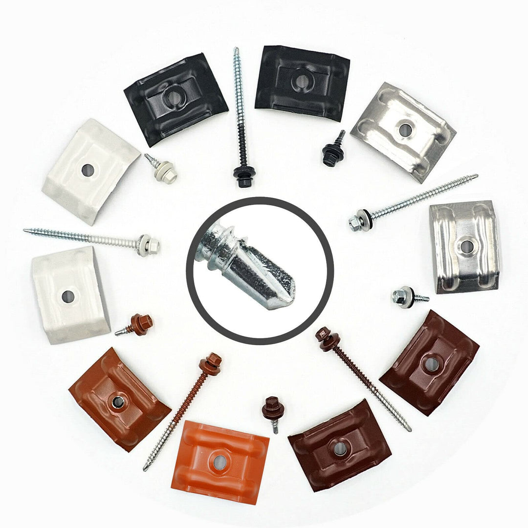 500 Stück Kalotten 33/48 + 4,8 x 20 mm A2 Blank Trapezblechschrauben Selbstbohrend Edelstahl V2A 500