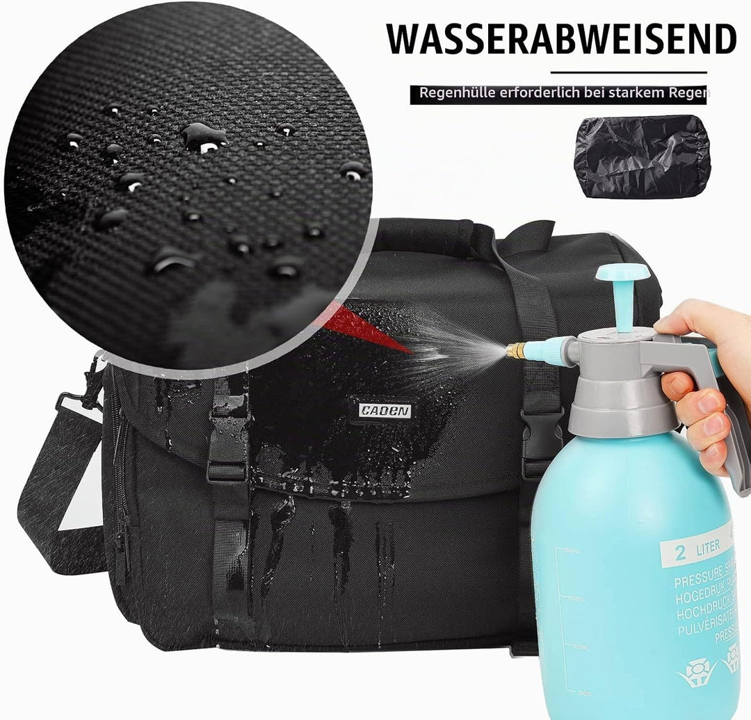 CADeN Large Camera Messenger Bag Case Schultertasche mit Stativhalter Kompatibel für Nikon, Canon, S
