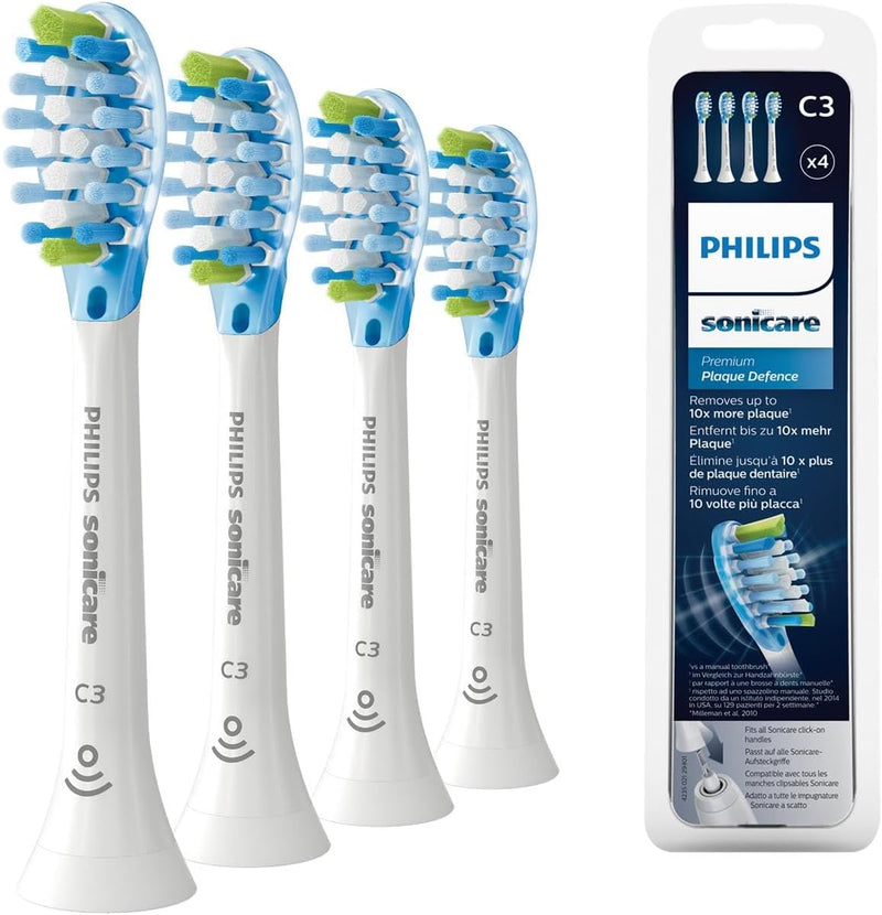 Philips Sonicare Original C3 Premium Plaque Defence Standard Schallzahnbürstenköpfe - 4er-Pack in We