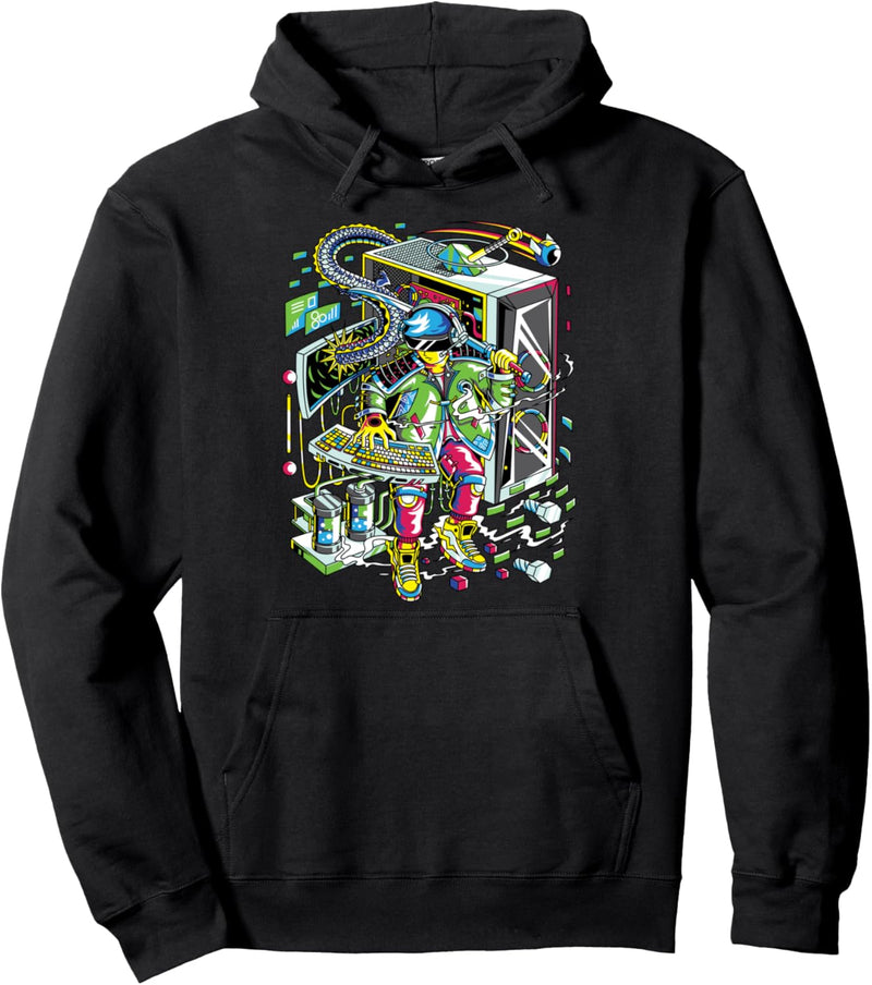 Vaporwave Stil Geschenk Computer Künstler Retro 80er 90er Pullover Hoodie