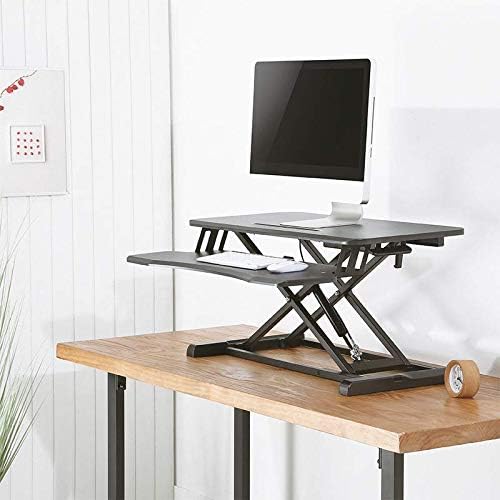 LogiLink EO0033 - Verstellbarer Schreibtischaufsatz mit Tastaturablage mit Gasdruckfeder + eingebaut
