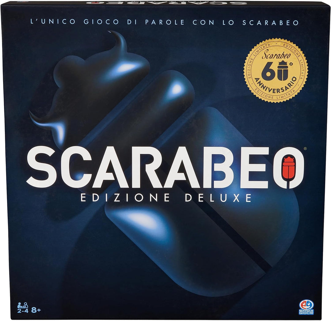 Scarabeo 60th Anniversary Premium Edition by Editrice Giochi Rotating Scrabble Board Game | Word Gam