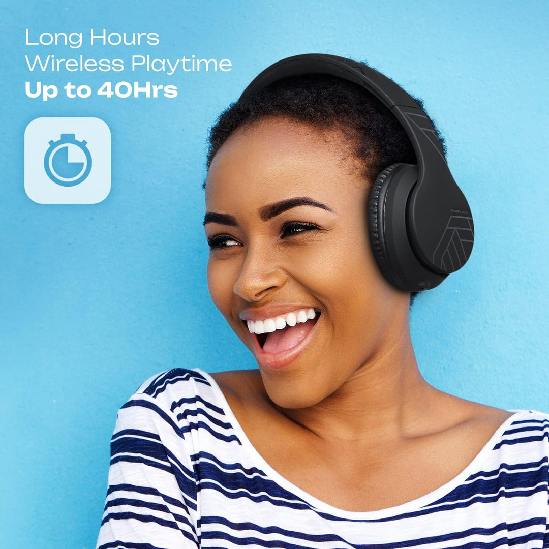 PowerLocus P6 Bluetooth Kopfhörer Over Ear, Over Ear Kopfhörer Kabellos mit Super Bass, 40Std. Spiel