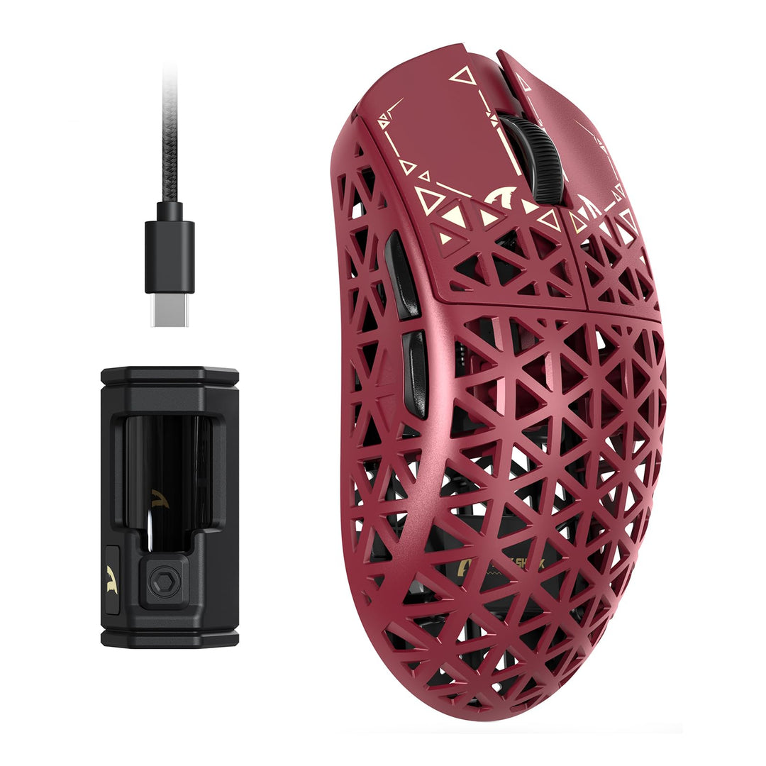 ATTACK SHARK R5 Ultra Carbonfaser HyperSpeed Kabellose Gaming-Maus, 39g ultraleichte Maus, 2,4G/BT/U