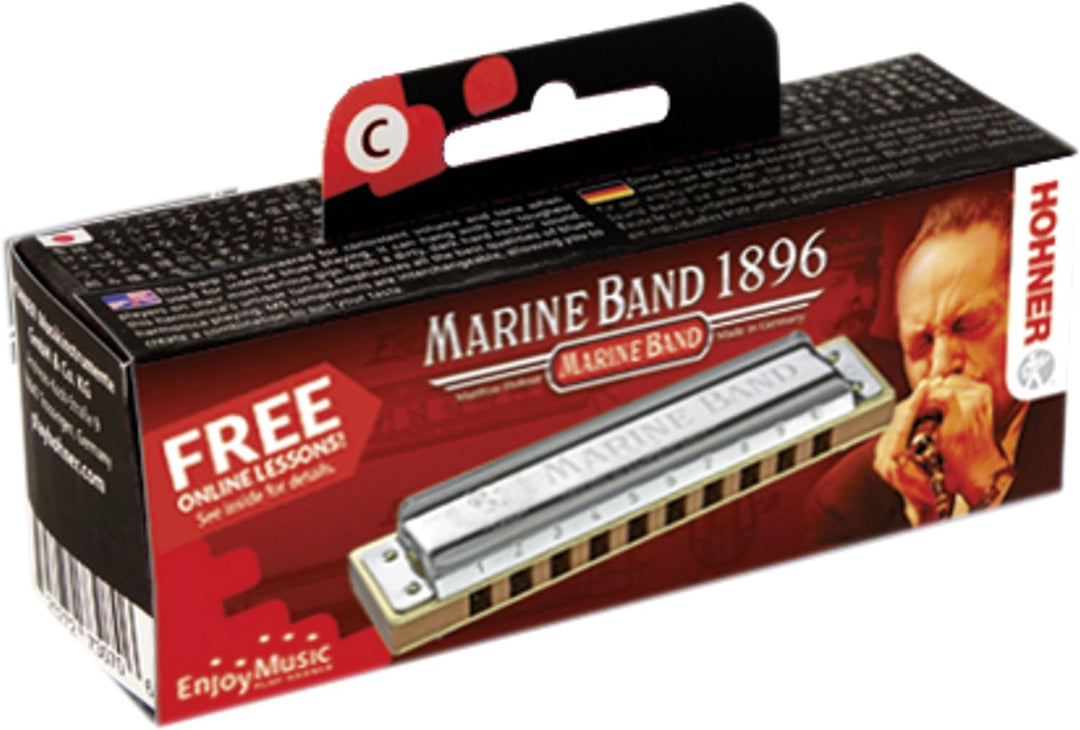 Hohner HOM1896017 Marine Band Classic in C Mundharmonika Single, Single