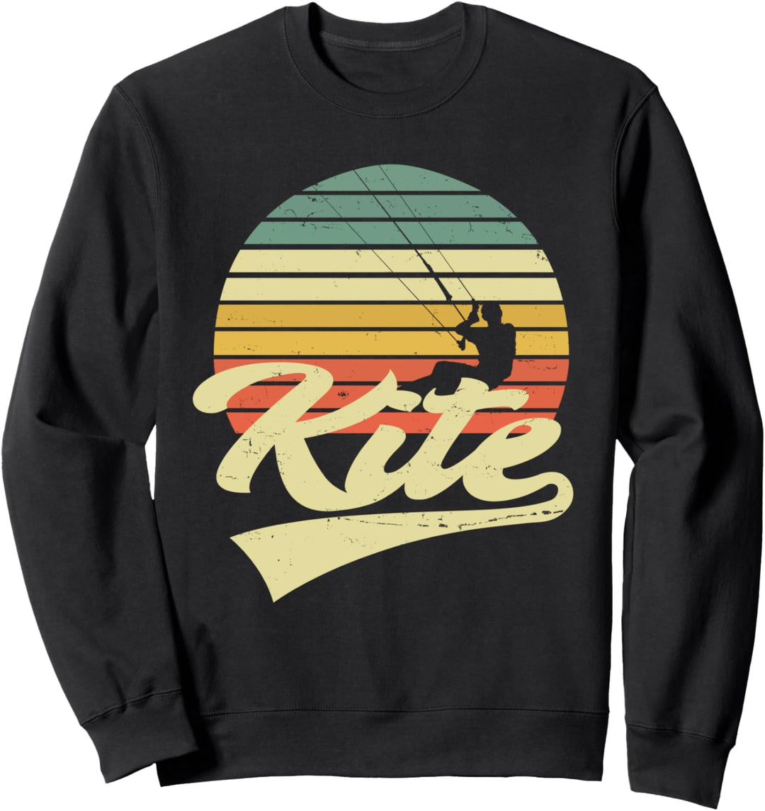 KITE Kiten Kiteboarding Kitesurfen Surf Vintage Retro Sweatshirt