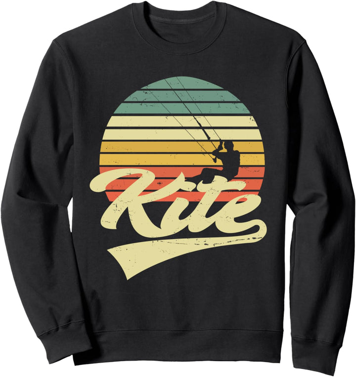 KITE Kiten Kiteboarding Kitesurfen Surf Vintage Retro Sweatshirt