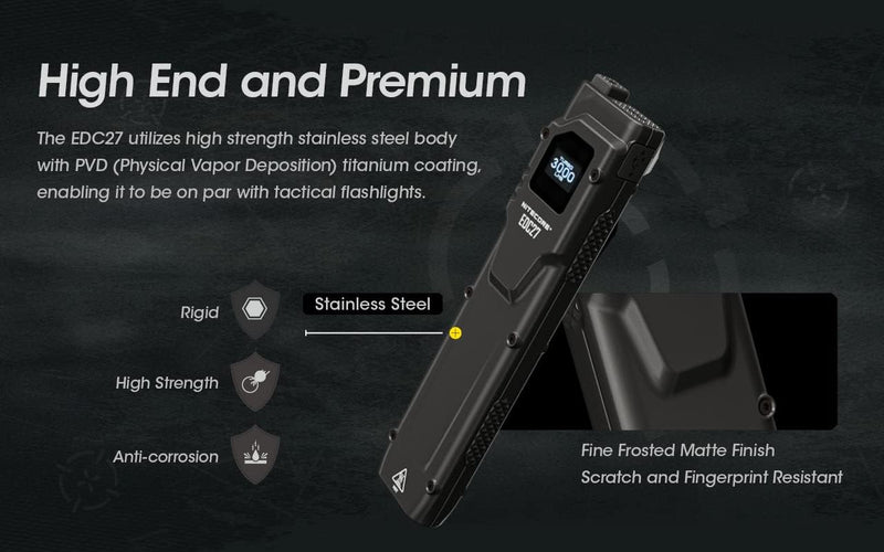 Nitecore EDC27-3000 Lumen, OLED-Display, USB-C