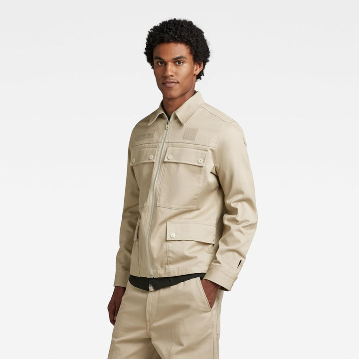 G-STAR Herren 4 Pocket Zip Jacket L Beige (Dk Brick D22941-c900-1214), L Beige (Dk Brick D22941-c900
