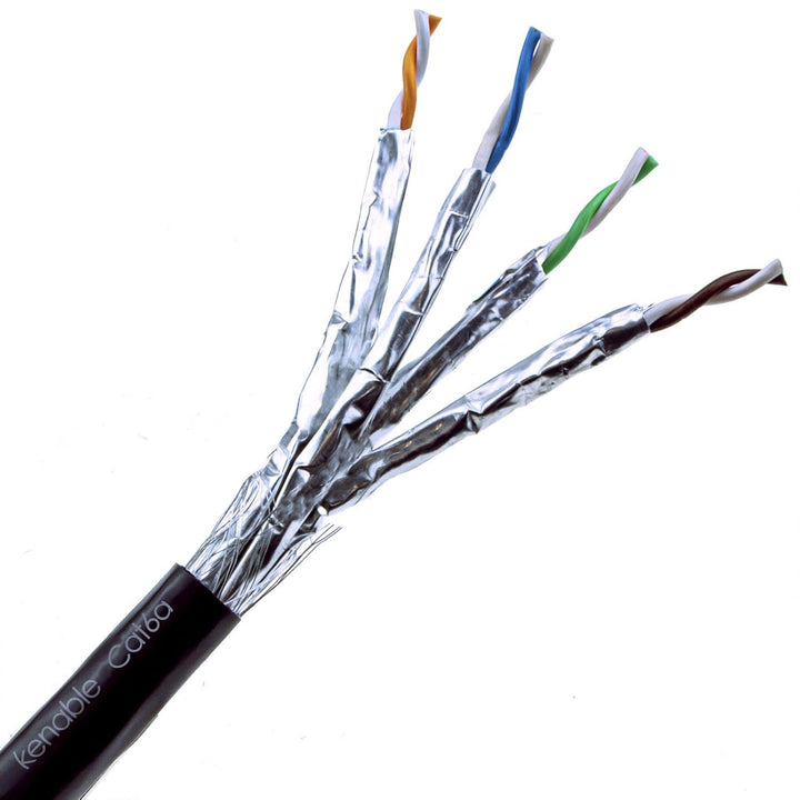 kenable Aussen Abgeschirmtes CAT6A Aussen Verwendung Kupfer Ethernet Kabel S/FTP Kabelrolle 50 m 50m