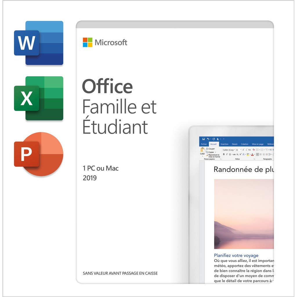 Microsoft LOGICIELS Office 2019 Home Student, 79G-05152