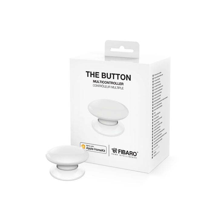 FIBARO HomeKit enabled The Button White / iOS Bluetooth Drahtlose Tragbare Schalt-Knopf, Weiss, FGBH