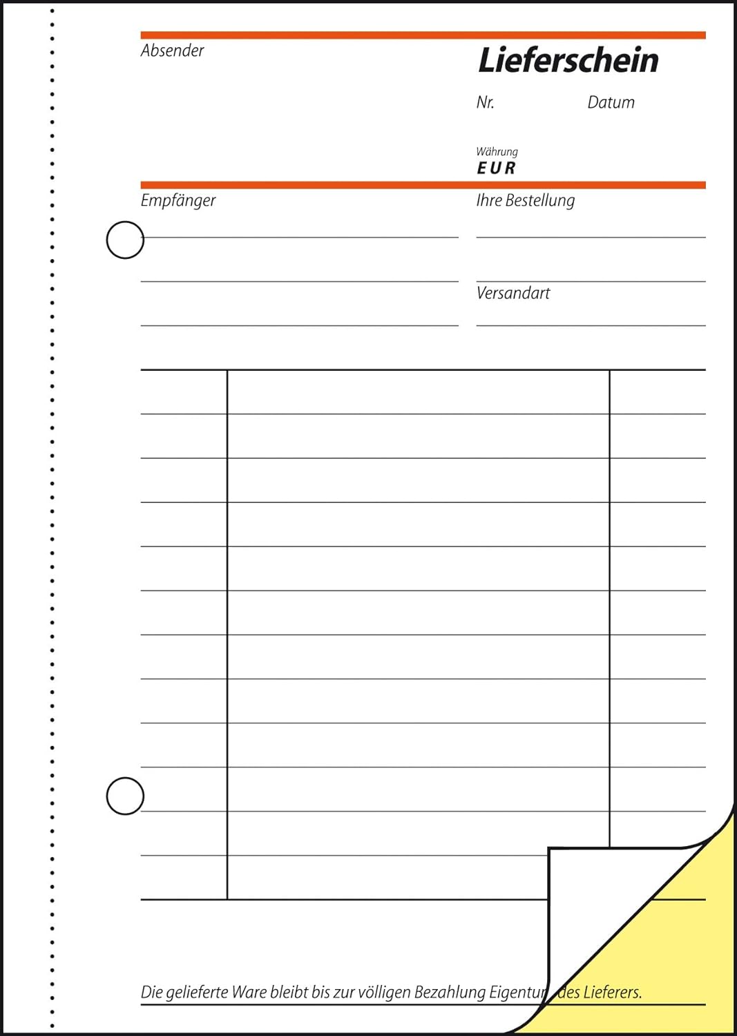 SIGEL SD013/10 Lieferscheine A6, 2x40 Blatt, selbstdurchschreibend, 10er Pack 2fach 10 Stück, 2fach