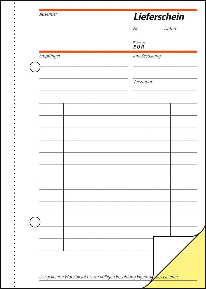 SIGEL SD013/10 Lieferscheine A6, 2x40 Blatt, selbstdurchschreibend, 10er Pack 2fach 10 Stück, 2fach
